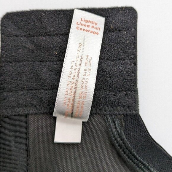 Cacique Womens Bra Smooth Satin Full Coverage U/W Size 38G Black Lane Bryant - Picture 8 of 8